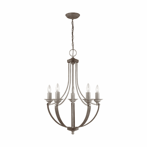 Sea Gull Corbeille Five Light Chandelier - Washed Pine - 3280405-872