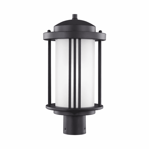 Sea Gull Crowell 1-LT Outdoor Post Lantern - Black - 8247901-12