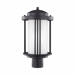 Sea Gull Crowell 1-LT Outdoor Post Lantern - Black - 8247901-12