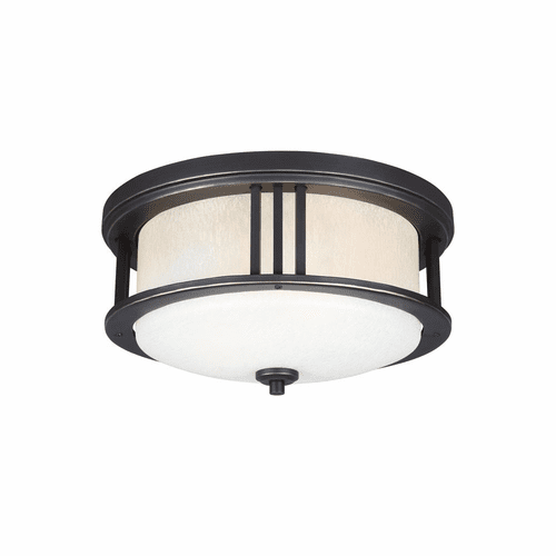 Sea Gull Crowell 2-LT Outdoor Ceiling Flush Mount - Antique Bronze - 7847902EN3-71
