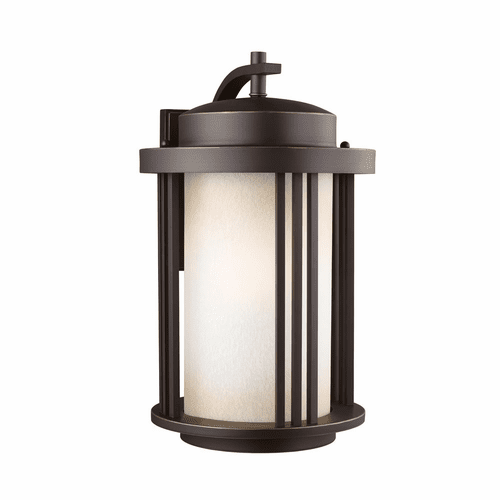 Sea Gull Crowell Large 1-LT Outdoor Wall Lantern - Antique Bronze - 8847901DEN3-71