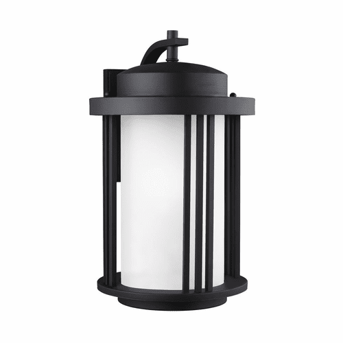 Sea Gull Crowell Large 1-LT Outdoor Wall Lantern - Black - 8847901-12