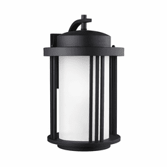 Sea Gull Crowell Large 1-LT Outdoor Wall Lantern - Black - 8847901-12