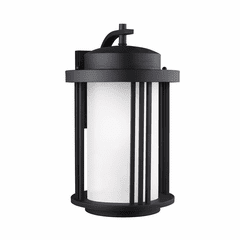 Sea Gull Crowell Large 1-LT Outdoor Wall Lantern - Black - 8847901DEN3-12