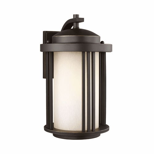 Sea Gull Crowell Medium 1-LT Outdoor Wall Lantern - Antique Bronze - 8747901-71