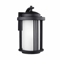 Sea Gull Crowell Medium 1-LT Outdoor Wall Lantern - Black - 8747901-12