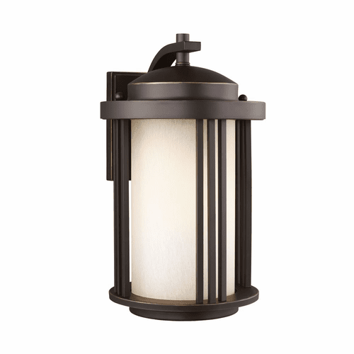 Sea Gull Crowell Medium 1LT Outdoor Wall Lantern - Antique Bronze - 8747901DEN3-71