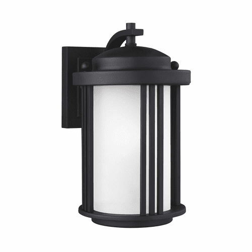 Sea Gull Crowell Small 1-LT Outdoor Wall Lantern - Black - 8547901-12