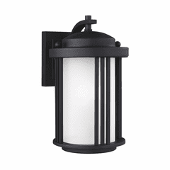 Sea Gull Crowell Small 1-LT Outdoor Wall Lantern - Black - 8547901-12