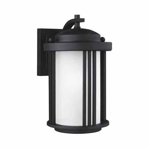 Sea Gull Crowell Small 1-LT Outdoor Wall Lantern - Black - 8547901DEN3-12