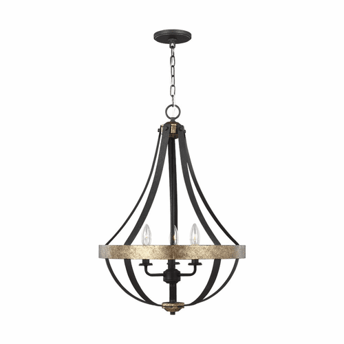Sea Gull Davlin Three Light Pendant - Smith Steel - 6551103-792