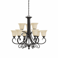 Sea Gull Del Prato 9-LT Chandelier - Chestnut Bronze - 31123-820