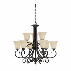 Sea Gull Del Prato 9-LT Chandelier - Chestnut Bronze - 31123EN3-820