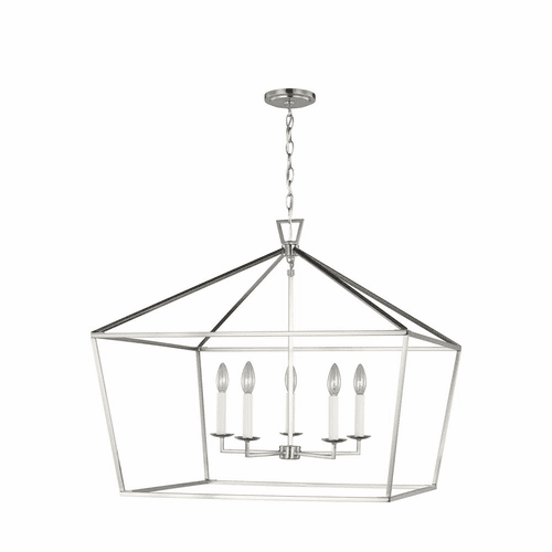 Sea Gull Dianna Five Light Wide Lantern - Brushed Nickel - 5692605-962