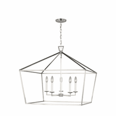 Sea Gull Dianna Five Light Wide Lantern - Brushed Nickel - 5692605-962
