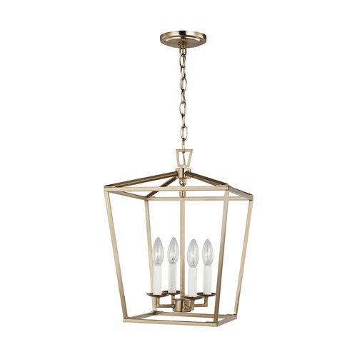 Sea Gull Dianna Four Light Small Lantern - Satin Brass - 5292604-848