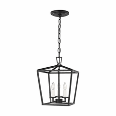 Sea Gull Dianna Three Light Mini Lantern - Midnight Black - 5192603-112