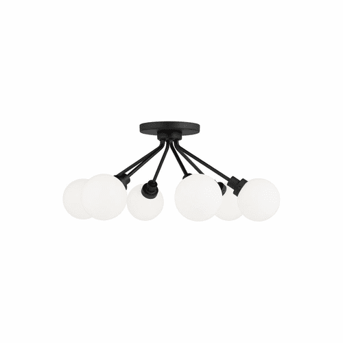 Sea Gull Donovan 6-LT Semi-Flush Mount - Midnight Black - 7000406-112