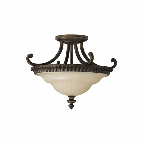 Sea Gull Drawing Room 2-LT Medium Semi-Flush Mount - Walnut - SF239WAL