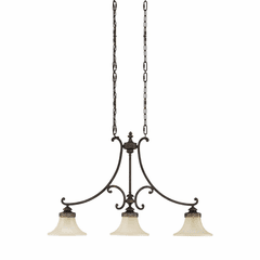 Sea Gull Drawing Room 3-LT Island Chandelier - Walnut - F2218/3WAL