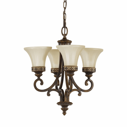 Sea Gull Drawing Room 4-LT Mini-Chandelier - Walnut - F2221/4WAL