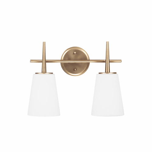Sea Gull Driscoll 2-LT Wall/Bath Light - Satin Bronze - 4440402-848