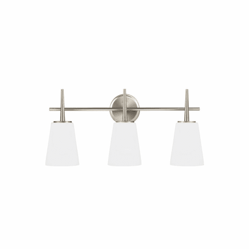 Sea Gull Driscoll 3-LT Wall/Bath Light - Brushed Nickel - 4440403EN3-962