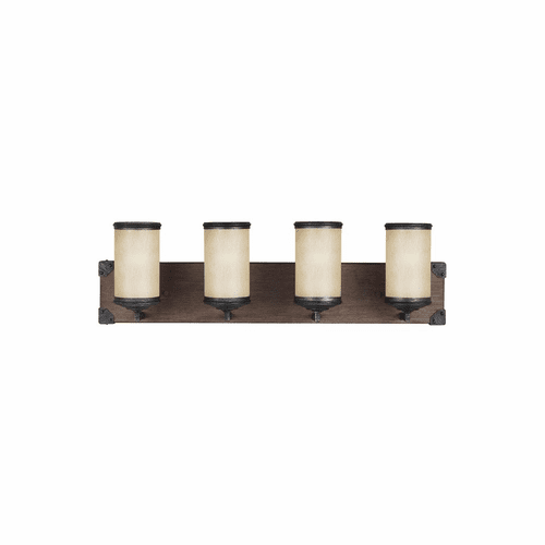 Sea Gull Dunning 4-LT Wall/Bath Light - Stardust / Cerused Oak - 4413304-846
