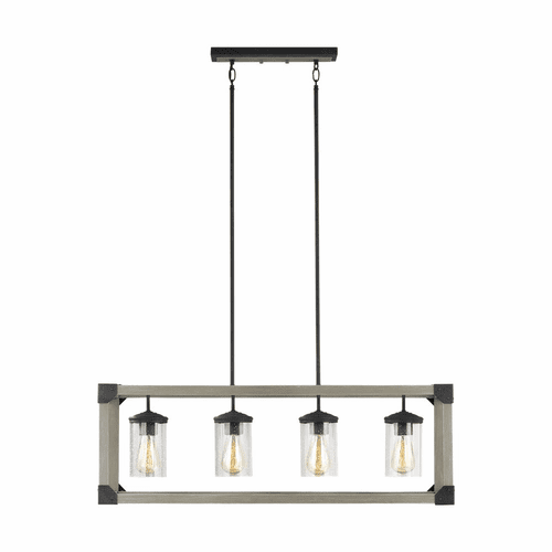 Sea Gull Dunning Four Light Island Pendant - Driftwood Gray - 6613304-803