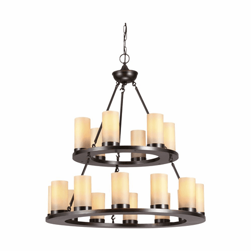 Sea Gull Ellington 18-LT Chandelier - Burnt Sienna - 31585EN3-710