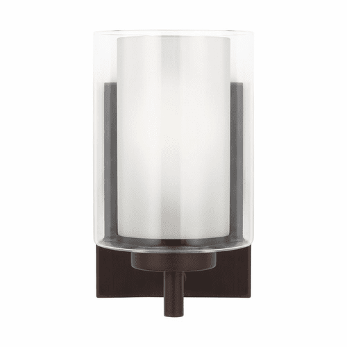 Sea Gull Elmwood Park 1-LT Bath Vanity Light - Bronze - 4137301-710