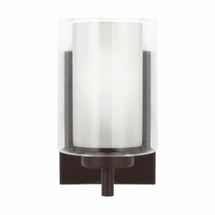 Sea Gull Elmwood Park 1-LT Bath Vanity Light - Bronze - 4137301-710