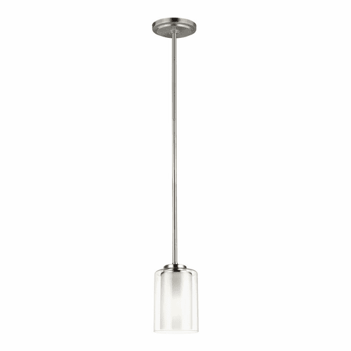 Sea Gull Elmwood Park 1-LT Mini-Pendant - Brushed Nickel - 6137301-962