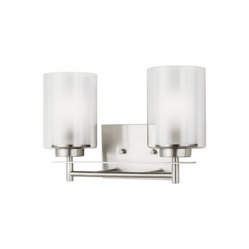 Sea Gull Elmwood Park 2-LT Bath Light - Brushed Nickel - 4437302-962