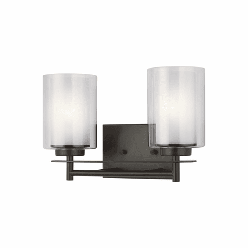 Sea Gull Elmwood Park 2-LT Bath Light - Heirloom Bronze - 4437302-782