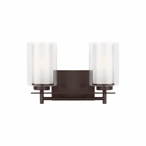 Sea Gull Elmwood Park 2-LT Bath Vanity Light - Bronze - 4437302-710