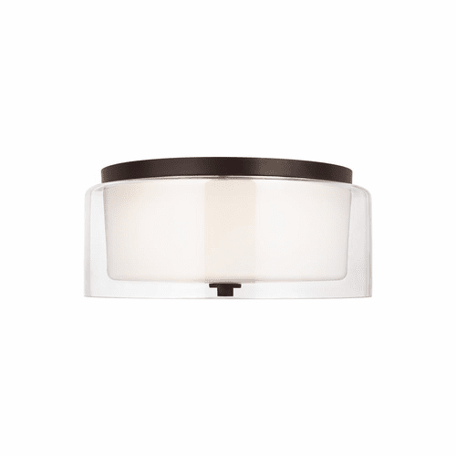 Sea Gull Elmwood Park 2-LT Ceiling Flush Mount - Bronze - 7537302-710