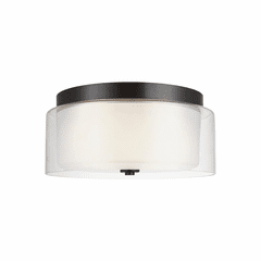 Sea Gull Elmwood Park 2-LT Ceiling Flush Mount - Heirloom Bronze - 7537302-782 Sea Gull Elmwood Park 2-LT Ceiling Flush Mount - Heirloom Bronze - 7537302-782