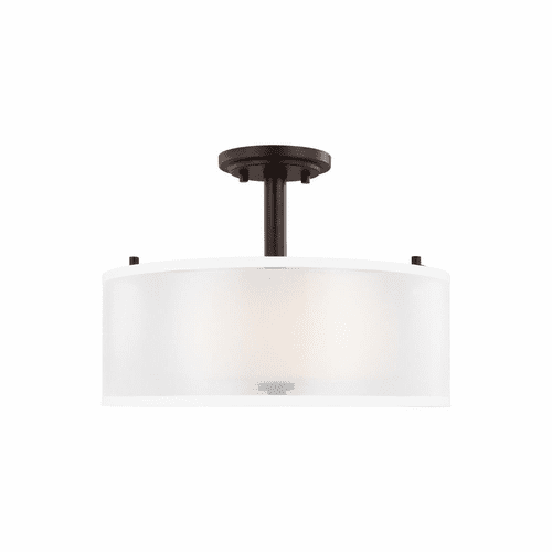 Sea Gull Elmwood Park 2-LT Semi-Flush Mount - Bronze - 7737302-710