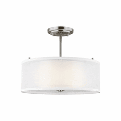 Sea Gull Elmwood Park 2-LT Semi-Flush Mount - Brushed Nickel - 7737302-962