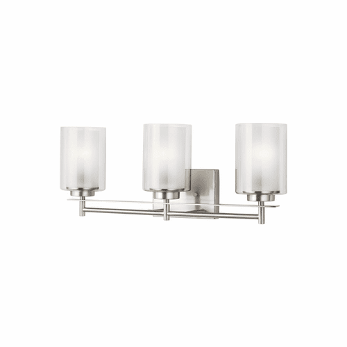 Sea Gull Elmwood Park 3-LT Bath Light - Brushed Nickel - 4437303-962