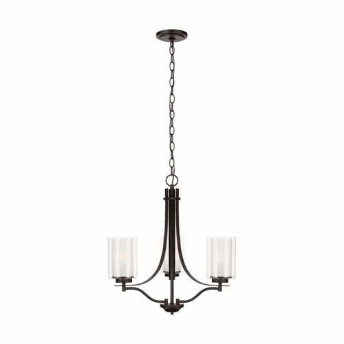 Sea Gull Elmwood Park 3-LT Chandelier - Bronze - 3137303-710
