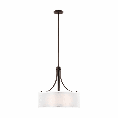 Sea Gull Elmwood Park 3-LT Pendant - Bronze - 6537303-710