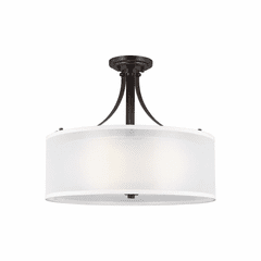 Sea Gull Elmwood Park 3-LT Semi-Flush Mount - Heirloom Bronze - 7737303-782