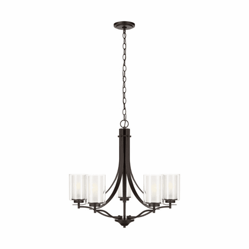 Sea Gull Elmwood Park 5-LT Chandelier - Bronze - 3137305-710