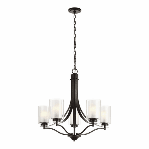 Sea Gull Elmwood Park 5-LT Chandelier - Heirloom Bronze - 3137305-782
