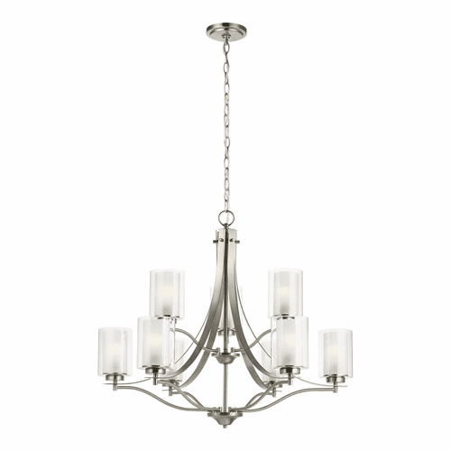 Sea Gull Elmwood Park 9-LT Chandelier - Brushed Nickel - 3137309-962