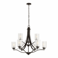 Sea Gull Elmwood Park 9-LT Chandelier - Heirloom Bronze - 3137309-782