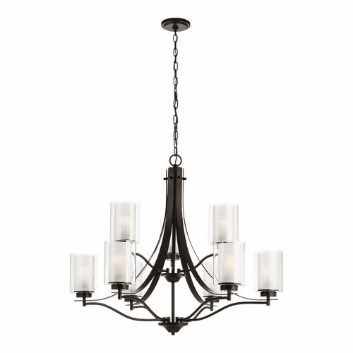 Sea Gull Elmwood Park 9-LT Chandelier - Heirloom Bronze - 3137309-782