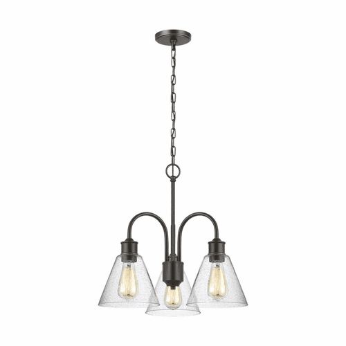 Sea Gull Elsa 3-LT Chandelier - Heirloom Bronze - 3120303-782